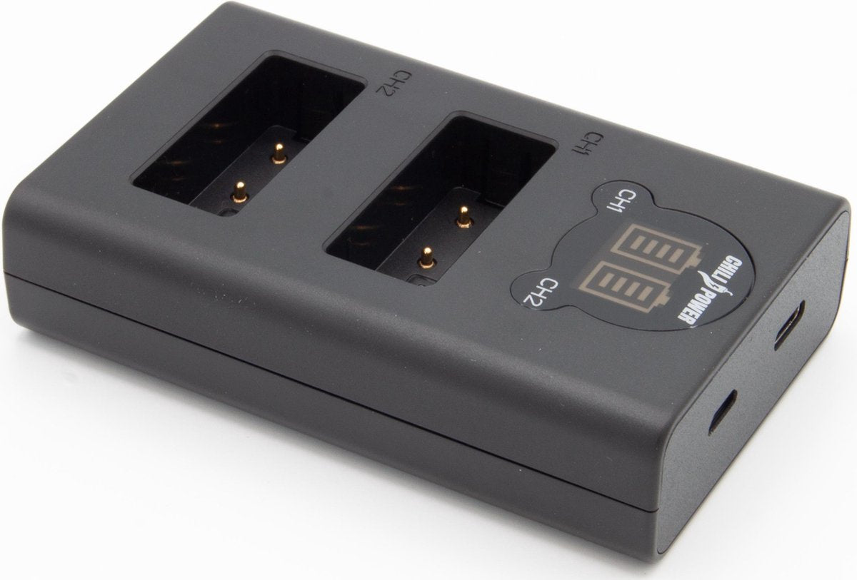 ChiliPower Canon LP-E17 dubbellader voor 2 camera accu's (tegelijk)