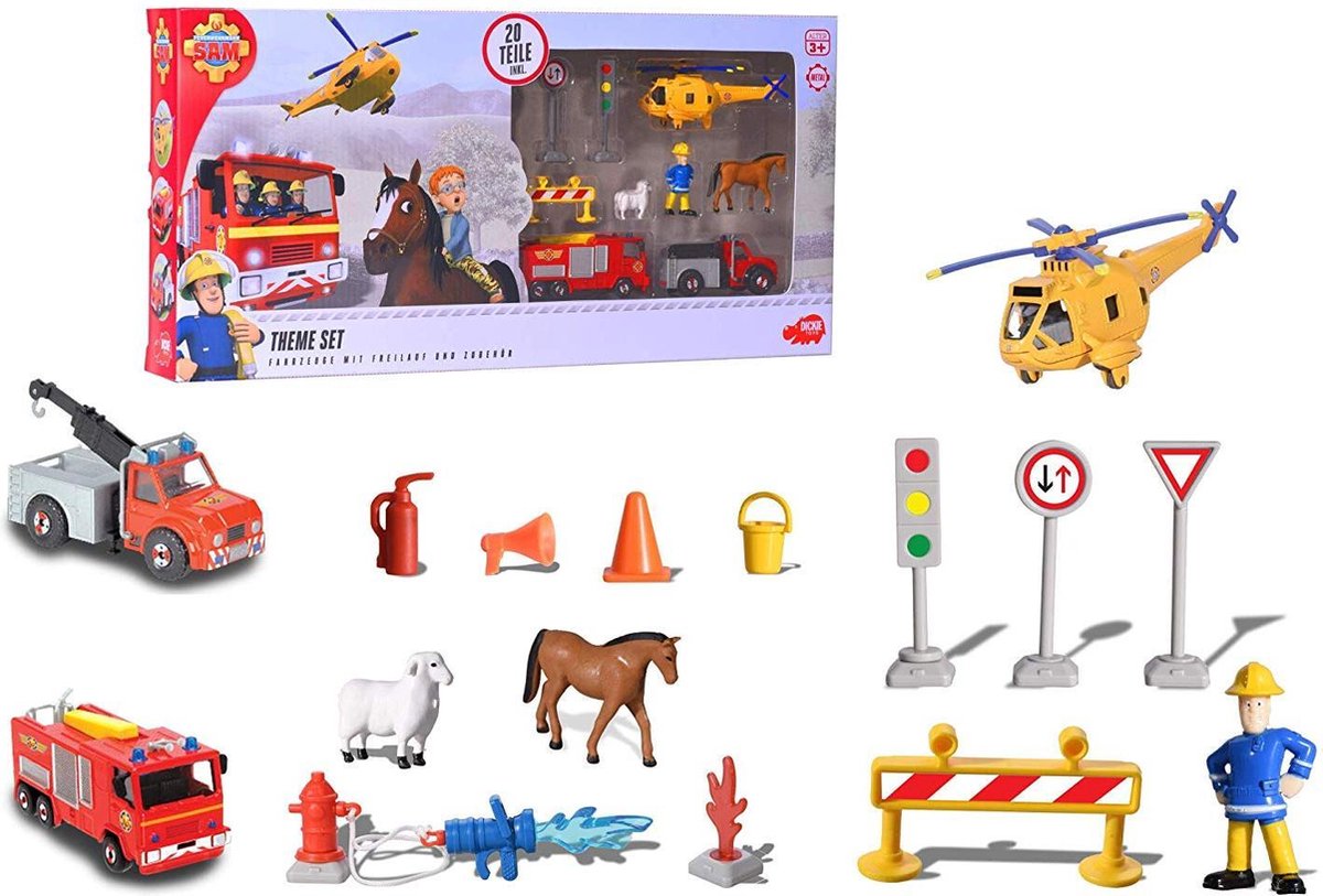 Dickie Brandweerman Sam Theme Set (Mini figuurtjes)
