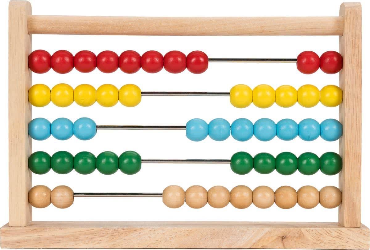 Telraam - houten telraam met gekleurde kralen
