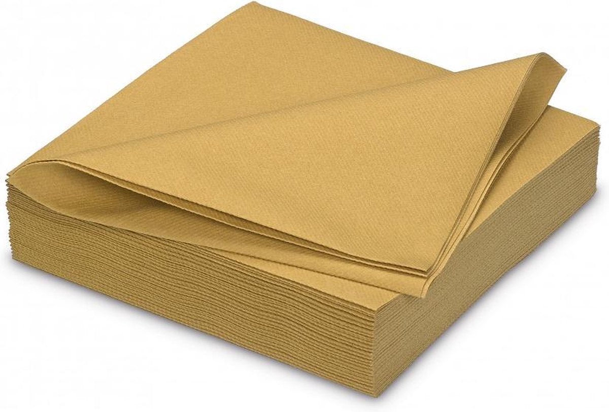 GALA Servetten - Gold - 40x40cm - 25 Stuks - Goud
