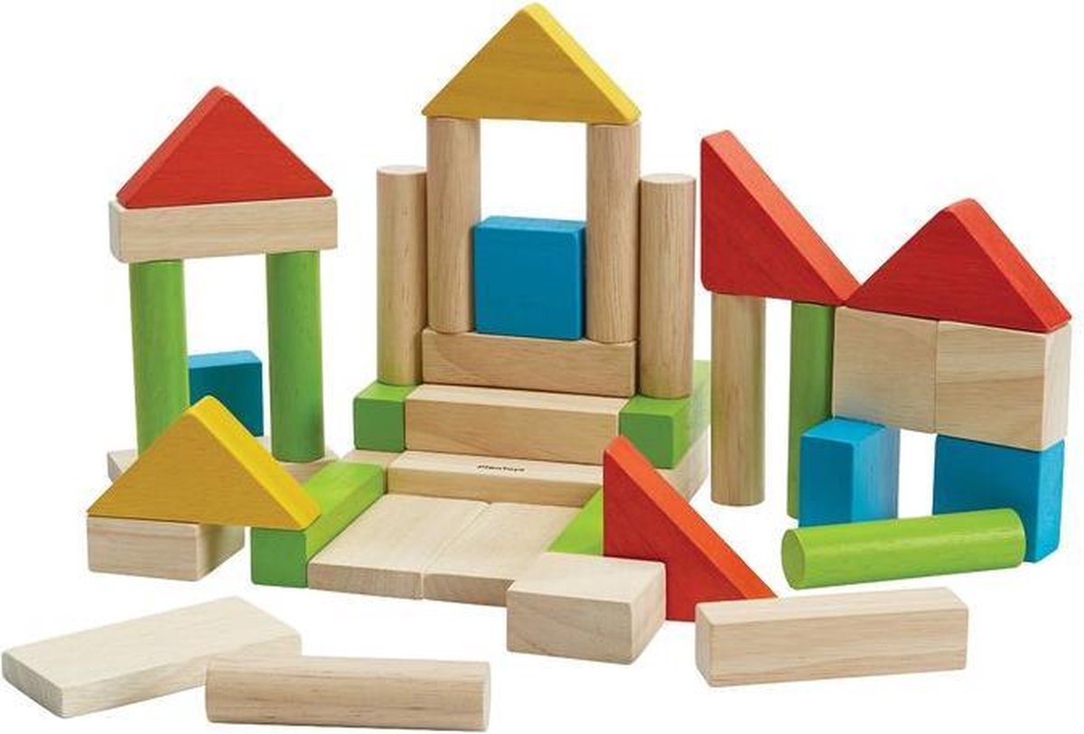 Plan Toys 40 Blokken (gekleurd)
