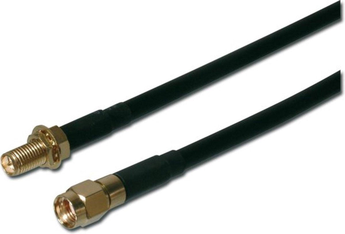 Adapter van  Kabelschakelaar - Uitbreidingskabel Van WiFi-Antenne - SMA  M/V  10meters - Zwart