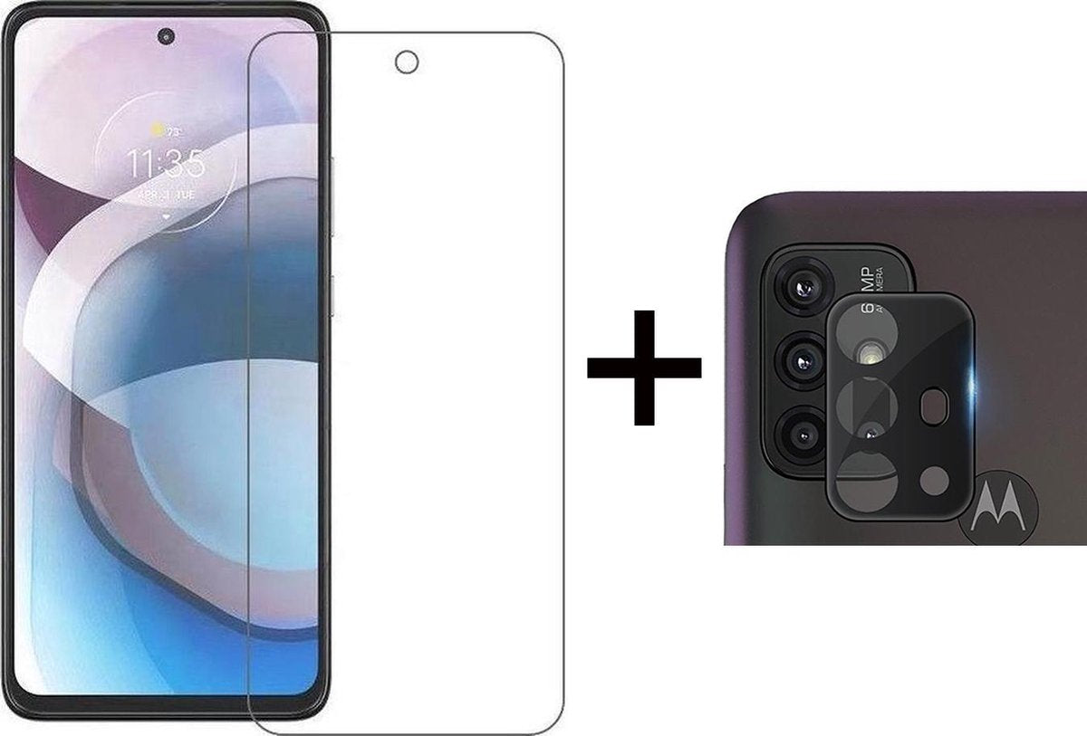 Beschermglas Motorola G10 screenprotector 1 stuk - Motorola G10 screen protector camera lens - 1 stuk - Motorola G10 screenprotector glas