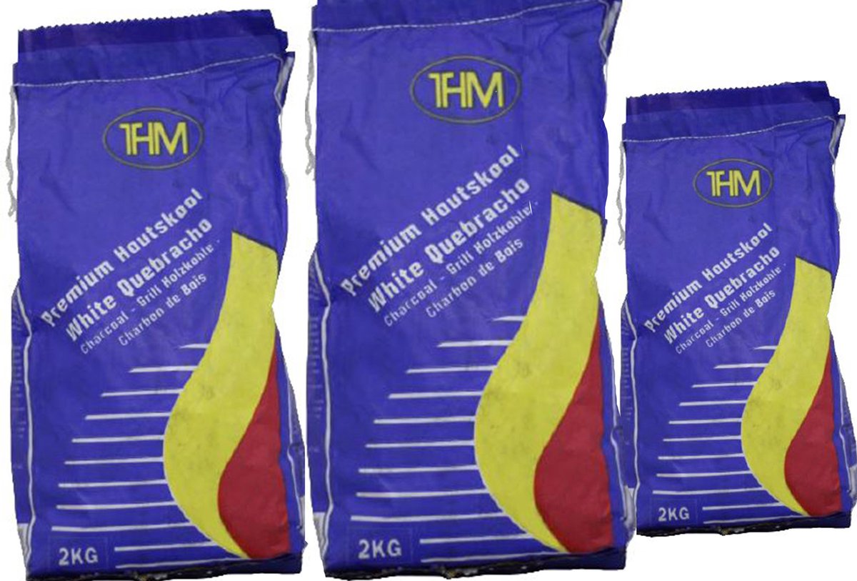 Houtskool - Houtskool bbq - Houtskool barbecue - Premium kwaliteitshoutskool White Quebracho| 2Kilo| White Quebracho| 3 Stuks - Houtskool kopen - BBQ - Zomer