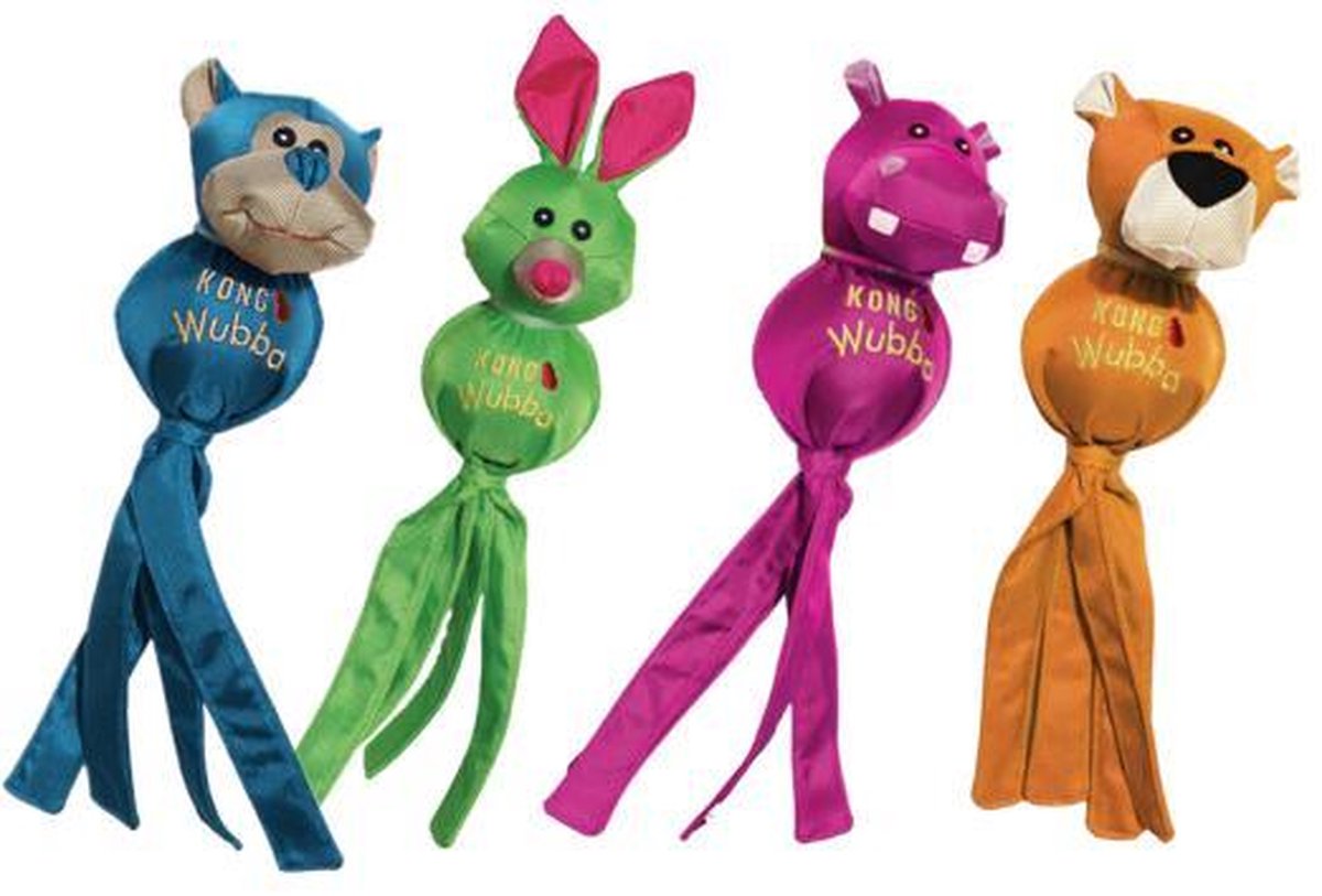 KONG Wubba - Piep en Schud hondenspeeltje - Duurzaam en Versterkt Nylon - 43