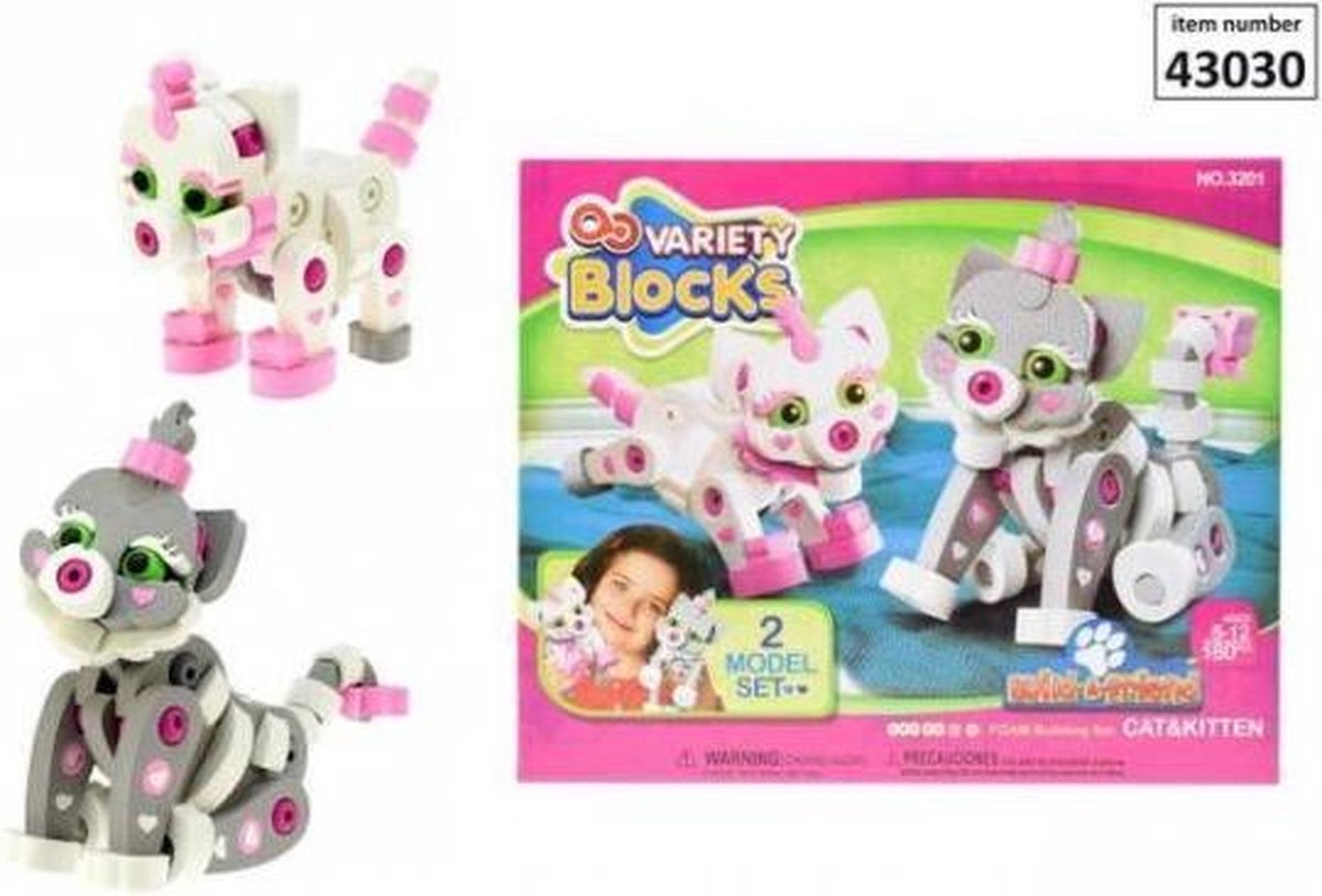 Build-a-friend DIY foam katjes pakket