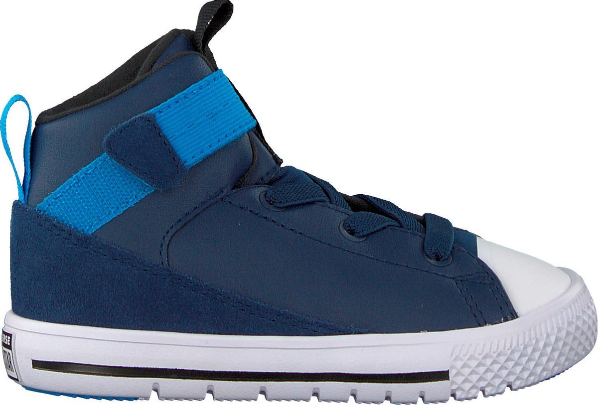 Converse Chuck Taylor High Street Kids Hoge sneakers - Leren Sneaker - Jongens - Blauw - Maat 23