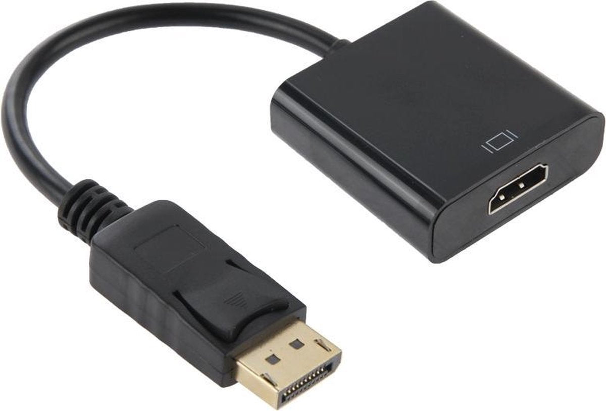 Displayport Male naar HDMI Female Adapter | Zwart / Black | 20CM
