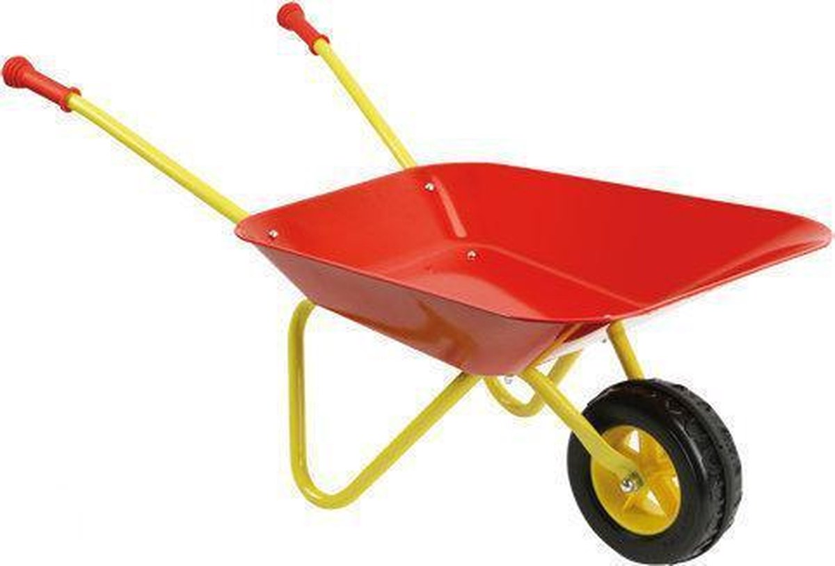 Kinderkruiwagen - Rood/Geel van metaal