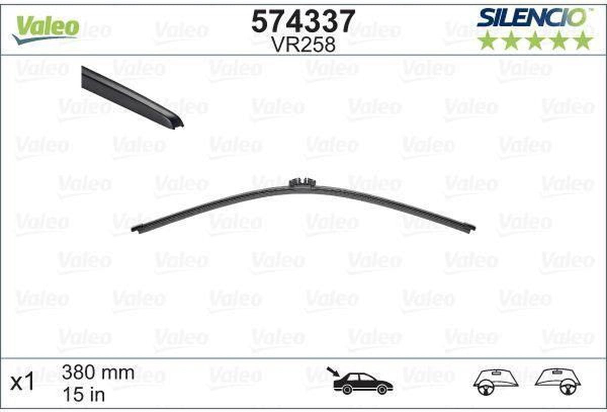 Silencio VM258 Flat Wiper Blade Rear