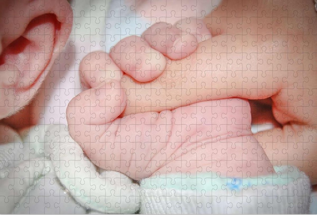 Baby handjes op Puzzel - Baby - Moeilijke Puzzel - 252 Stukjes