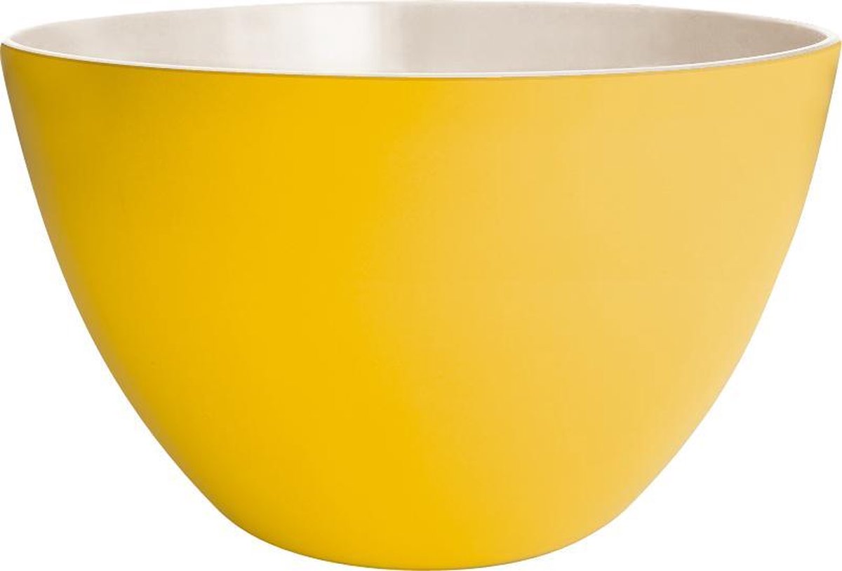 Zak!Designs Twotone Kom - Melamine - Ø 18 cm - Geel/Wit