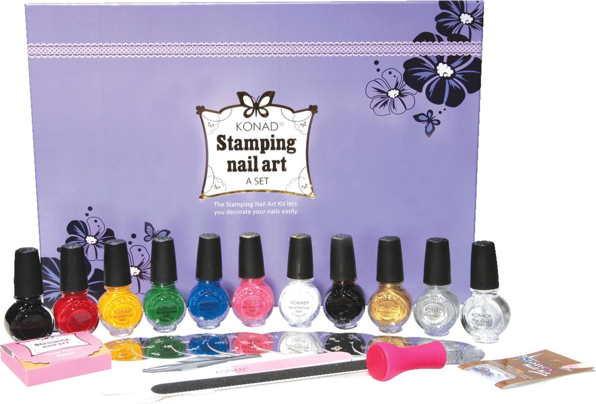 KONAD stamping nail art set A-SET
