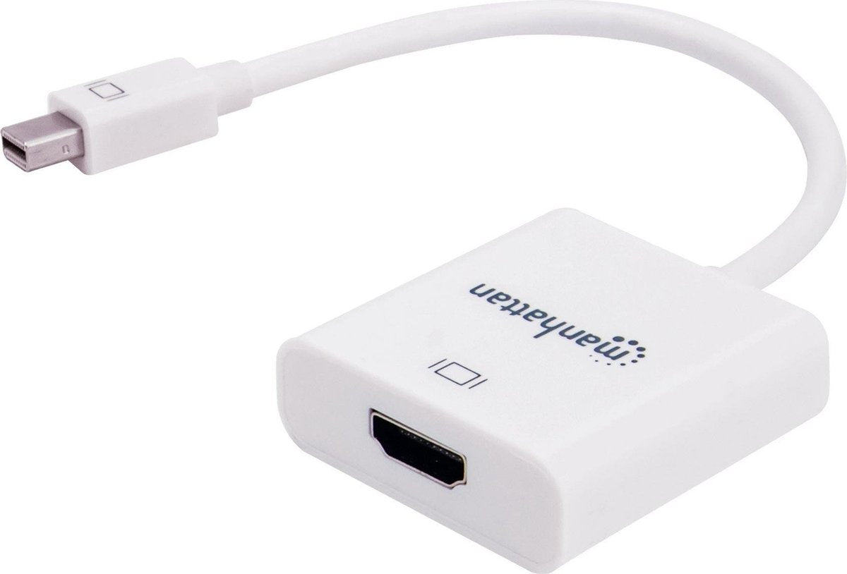 Manhattan 151474 Mini DisplayPort Adapter [1x Mini DisplayPort plug - 1x HDMI socket] White 15.00 cm