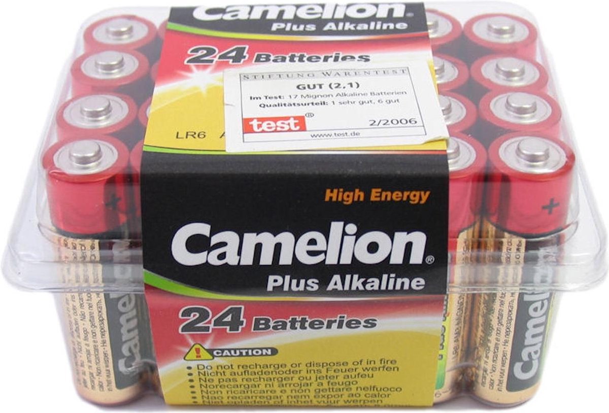 Camelion plus alkaline aa/lr6 batterij box 24 stuks