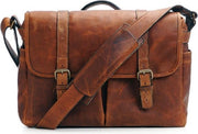 ONA The Brixton Cognac Leren schoudertas