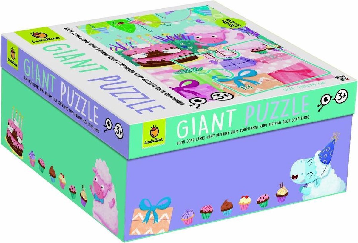 Ludattica Puzzels: HAPPY BIRTHDAY - Giant puzzel 18x18x10