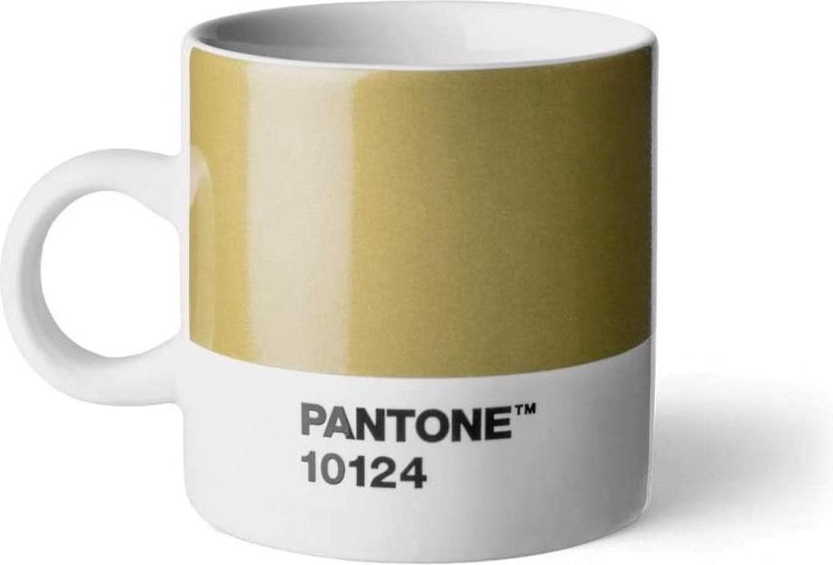 Pantone Espressokop 120 Ml Keramiek Goud/wit