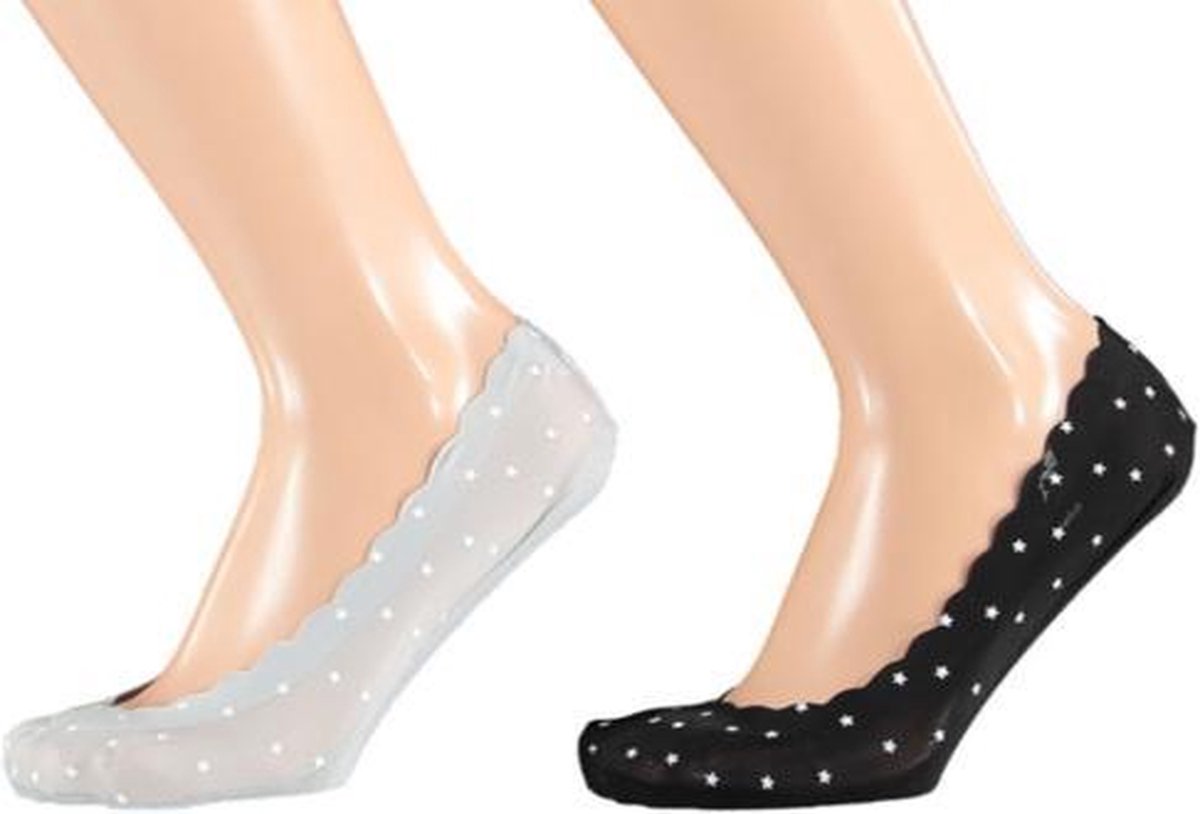 Sarlini Dames invisible sneakersok | 2-pack | Stars | Maat 36-41