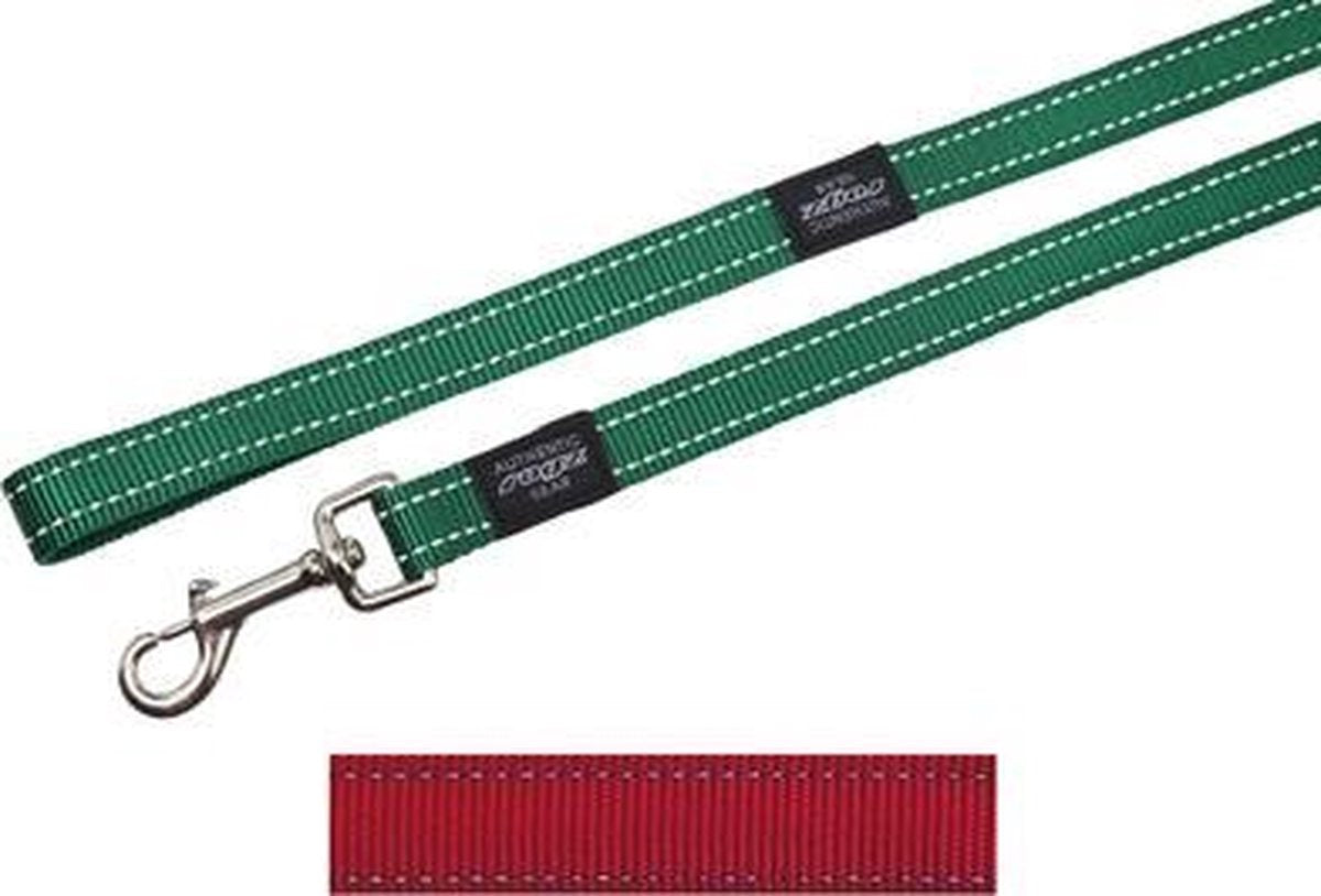 Rogz for dogs fanbelt long lijn rood - 20 mmx1