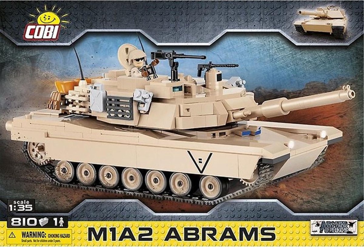 Cobi 2619 Small Army Tank Abrams M1a2 811 onderdelen bouwpakket