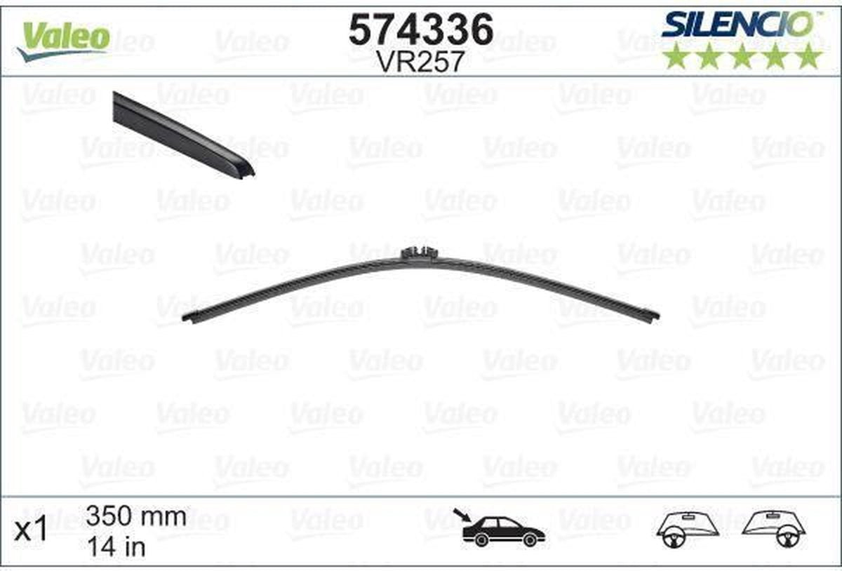 Silencio VM257 Flat Wiper Blade Rear