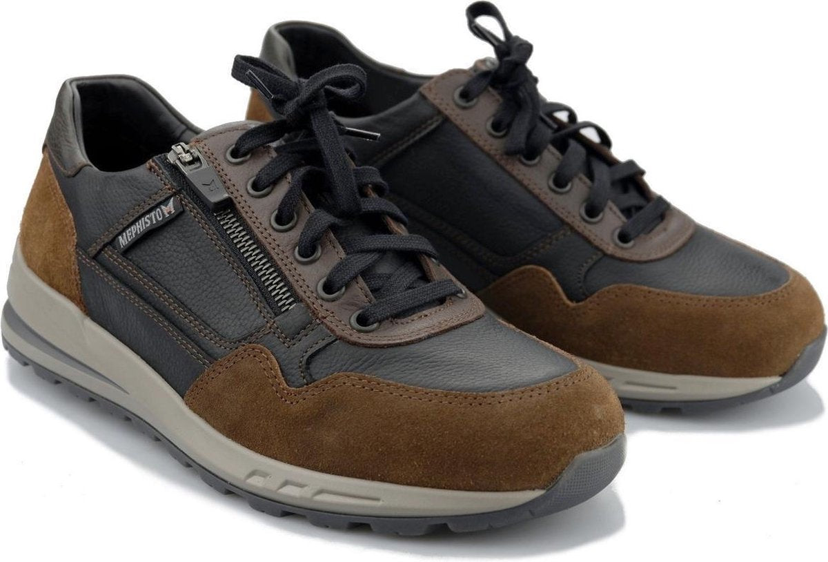 Mephisto BRADLEY heren sneakers - zwart combi - maat 40.5