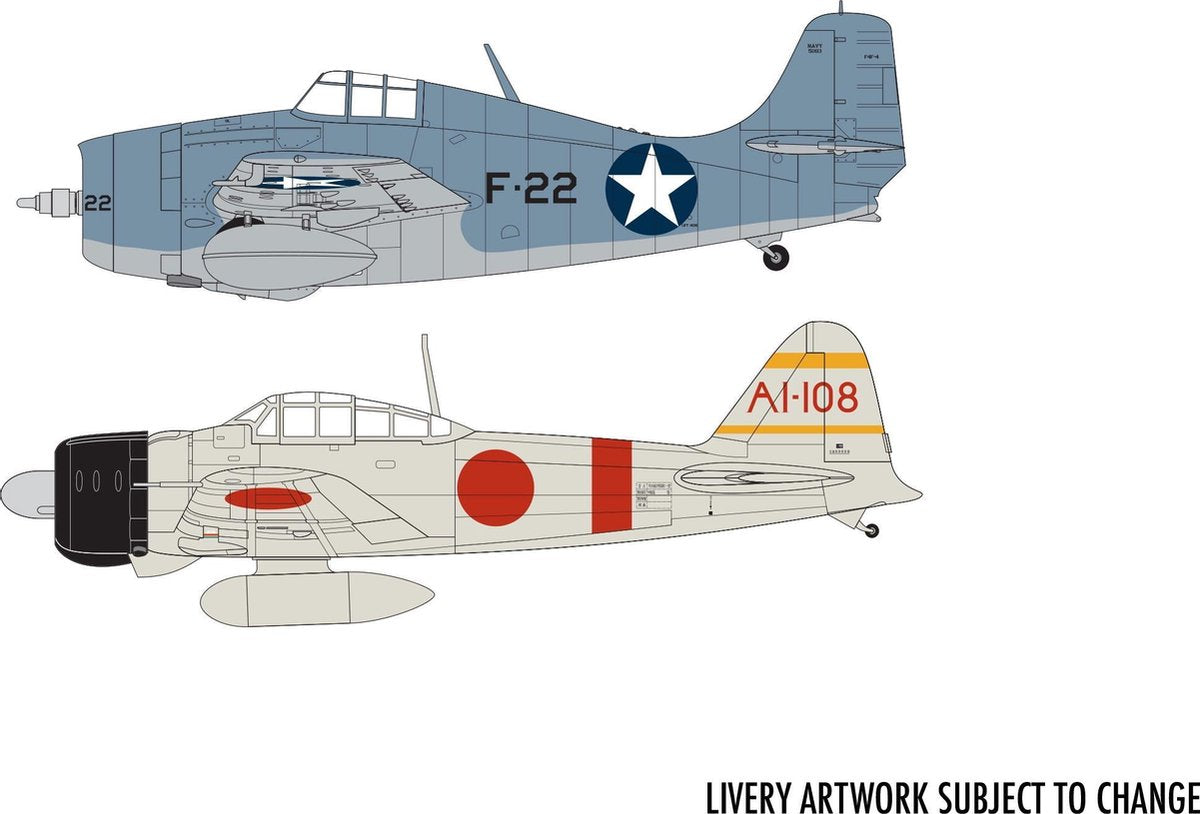 Airfix-grumman F-4f4 Wildcat/mitsubishi Zero Dogfight  (10/20) * (Af50184) - modelbouwsets