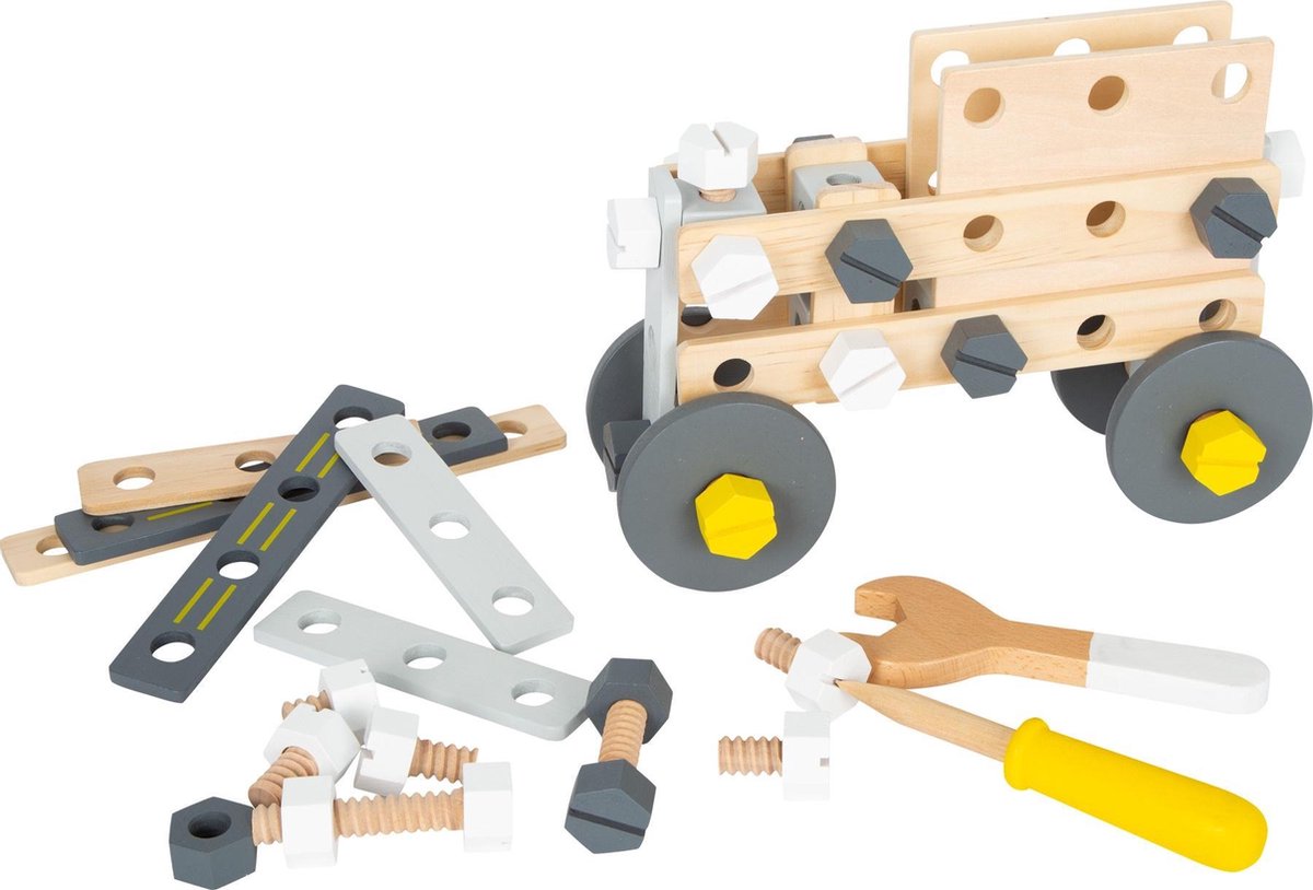 Small Foot Constructieset Miniwob Junior Hout Beige 67-delig