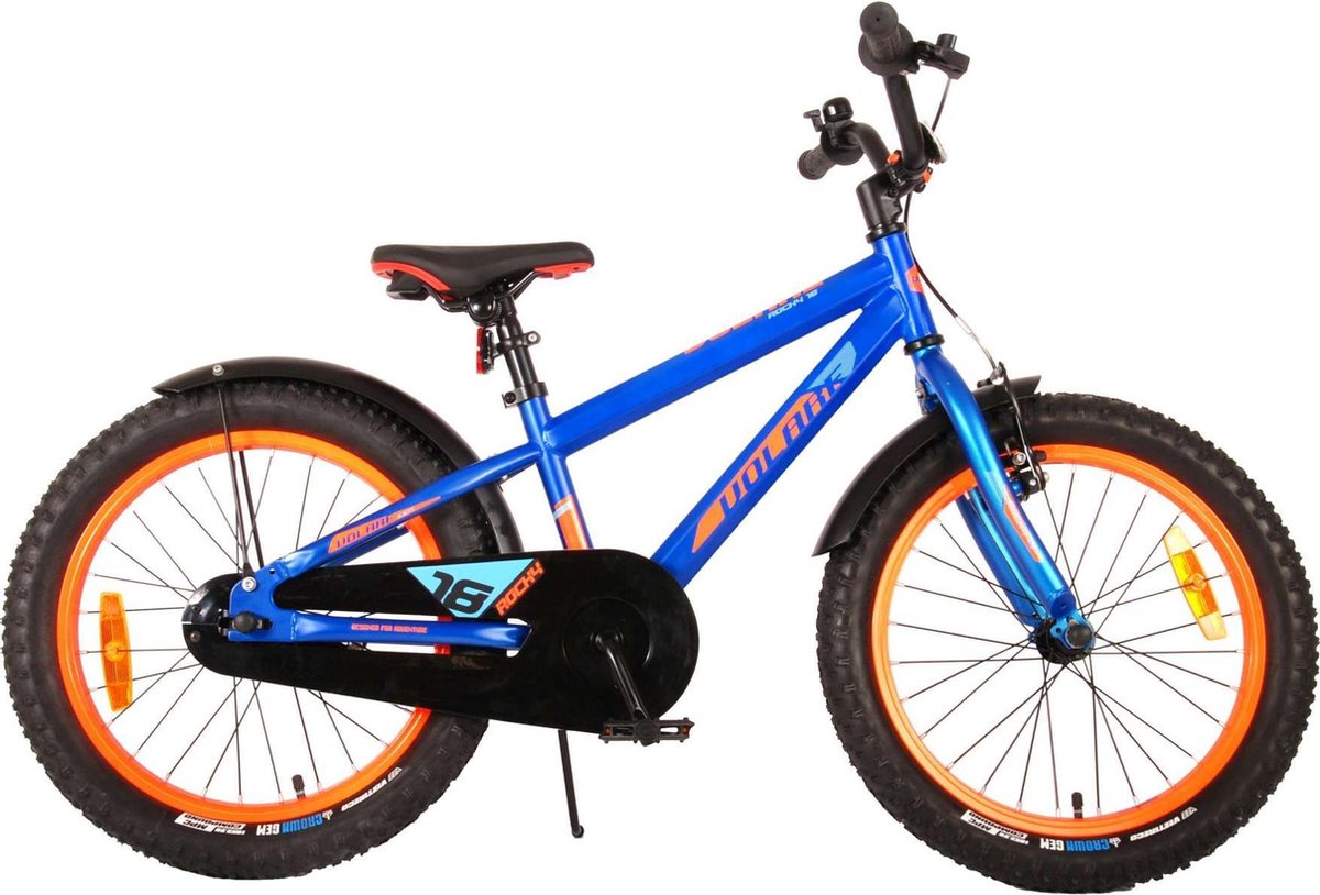 Volare Rocky Kinderfiets - 18 inch - Blauw - 95% afgemonteerd - Prime Collection