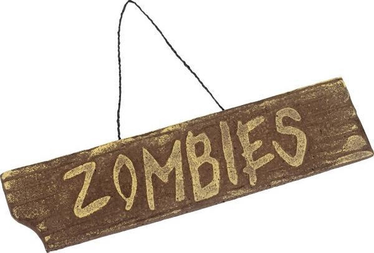 Zombie bord decoratie - Feestdecoratievoorwerp