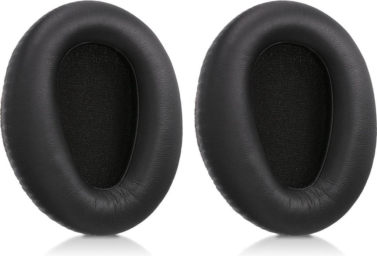 kwmobile 2x oorkussens voor Sony MDR-10RBT / 10RNC / 10R koptelefoons - imitatieleer - voor over-ear-koptelefoon - zwart