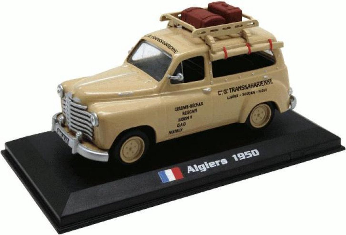 Renault Colorale Algiers 1950 Taxi (Creme) (15cm) 1/43 Atlas - Modelauto - Schaalmodel - Modelauto - Miniatuurauto - Miniatuur autos