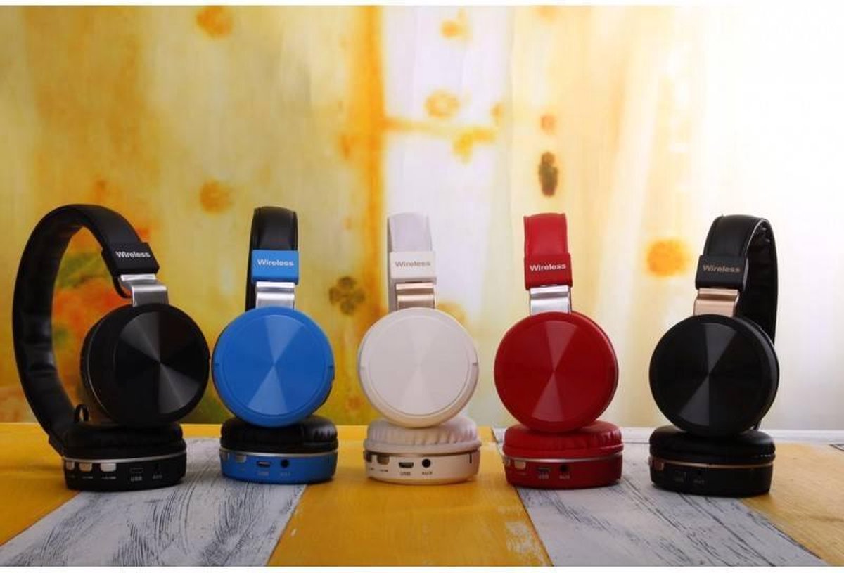 Draadloze Hoofdtelefoon BT56 - Hoofdtelefoon met Bluetooth V5.0 - Draagbare Opvouwbare Hoofdtelefoon - Sport - Blauw