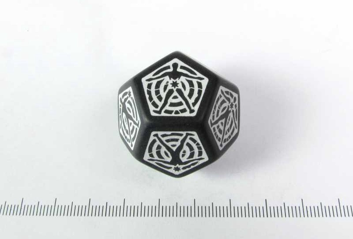 D12 Hit location Dice - Zwart