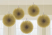 Waaiers Mini Goud - 5 stuks