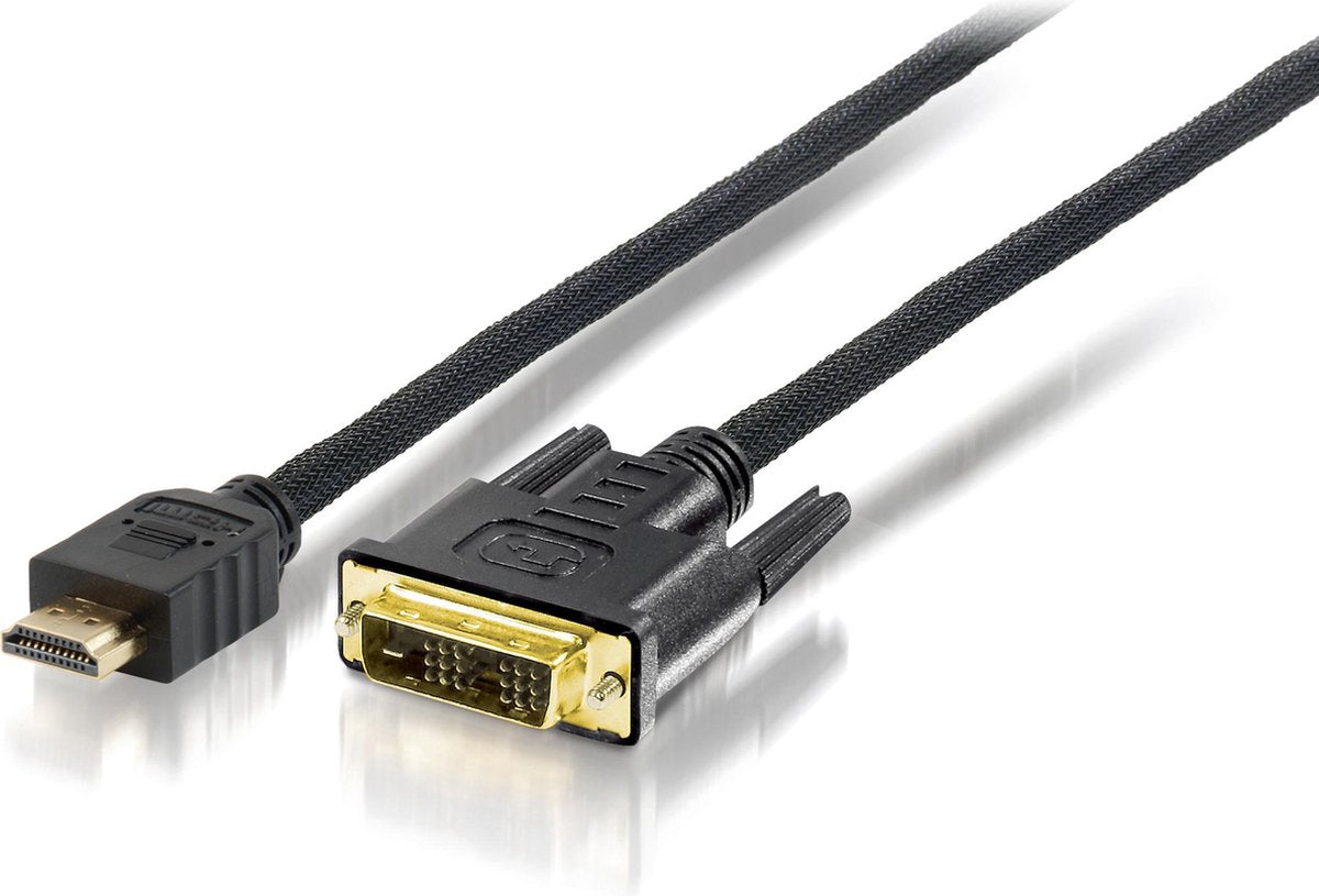 Equip 119329 video kabel adapter 10 m HDMI DVI-D Zwart