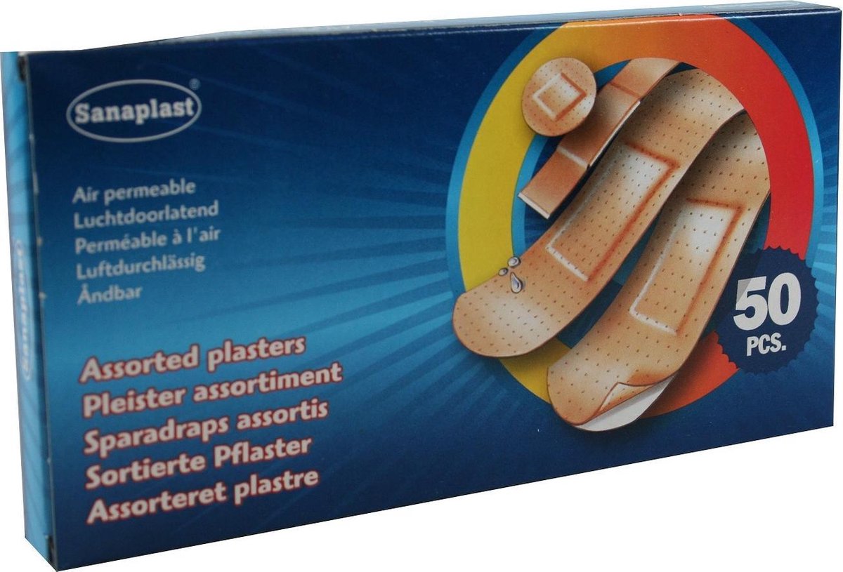 Sanaplast Pleister Mix - 50-delig luchtdoorlatend