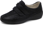 Waldläufer Dames Klittenbandschoen 607302-101 Zwart 001 - Kya wijdte K - Maat 6