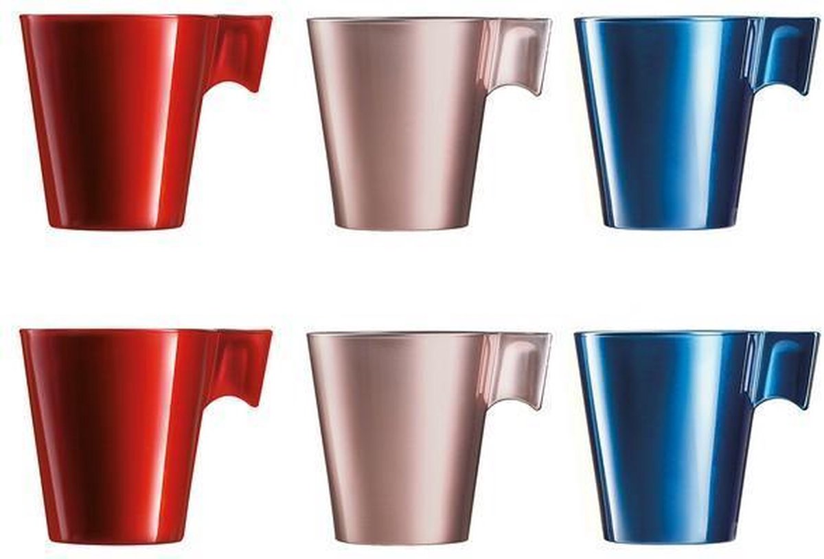 Set van koffiekopjes Luminarc Flashy (6 pcs) 22 cl