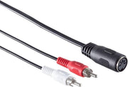 Transmedia DIN 5-pins (v) - Tulp stereo 2RCA (m) audio adapter (afspelen) / zwart - 0