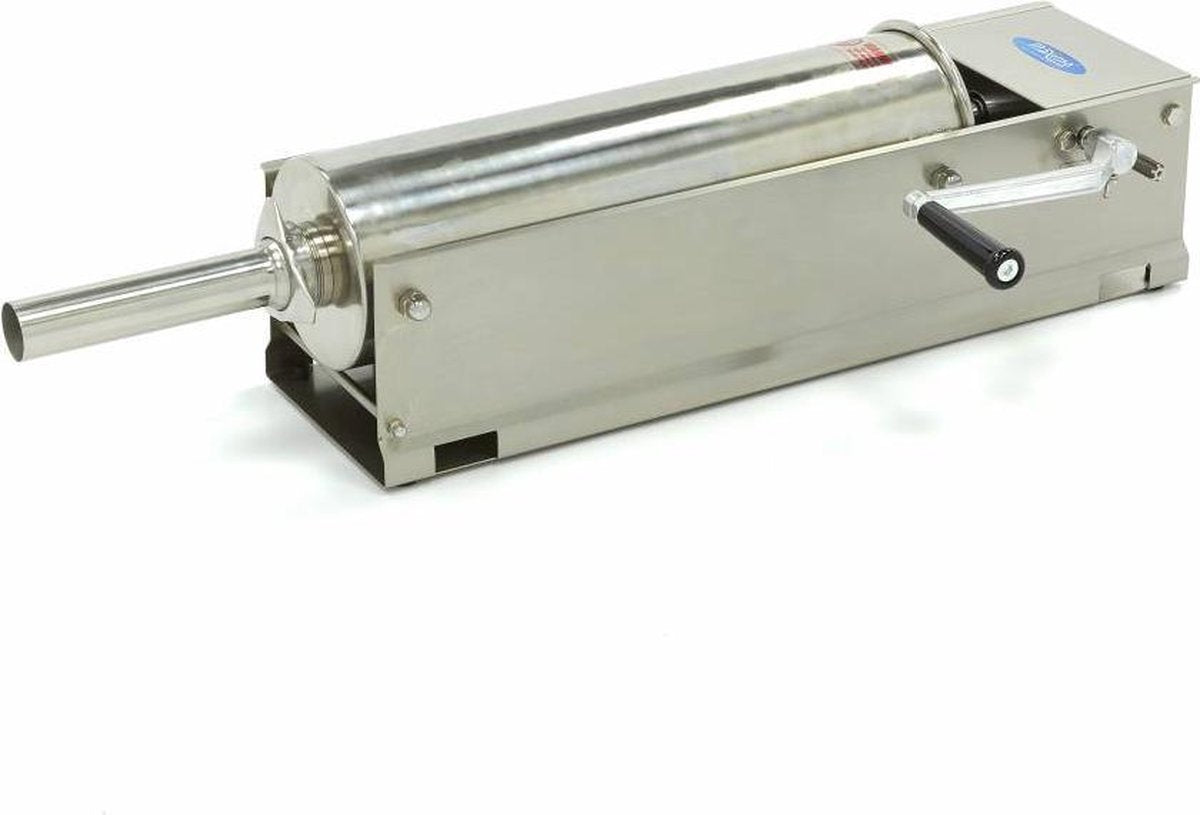 Worstenvuller 7 Liter - Horizontaal - RVS - met 4 Vulbuizen - 2 Snelheden - Worstmachine / Worstvuller - Maxima