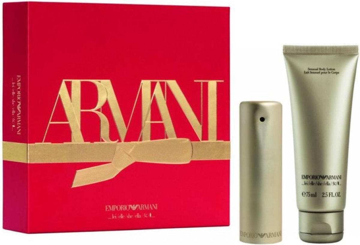 Armani She/Elle Giftset - 30 ml eau de parfum spray + 75 ml bodylotion - cadeauset voor dames