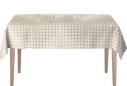 MixMamas Tafelkleed Gecoat Hippe Stippen- 140 x 250 cm- Beige