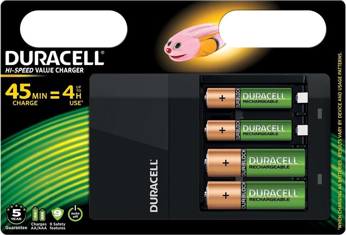3x Duracell batterijlader Hi-Speed Value Charger