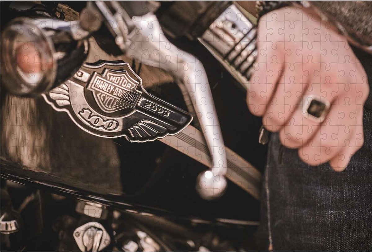 Biker Puzzel - Harley - Motor Puzzel 252 stukjes