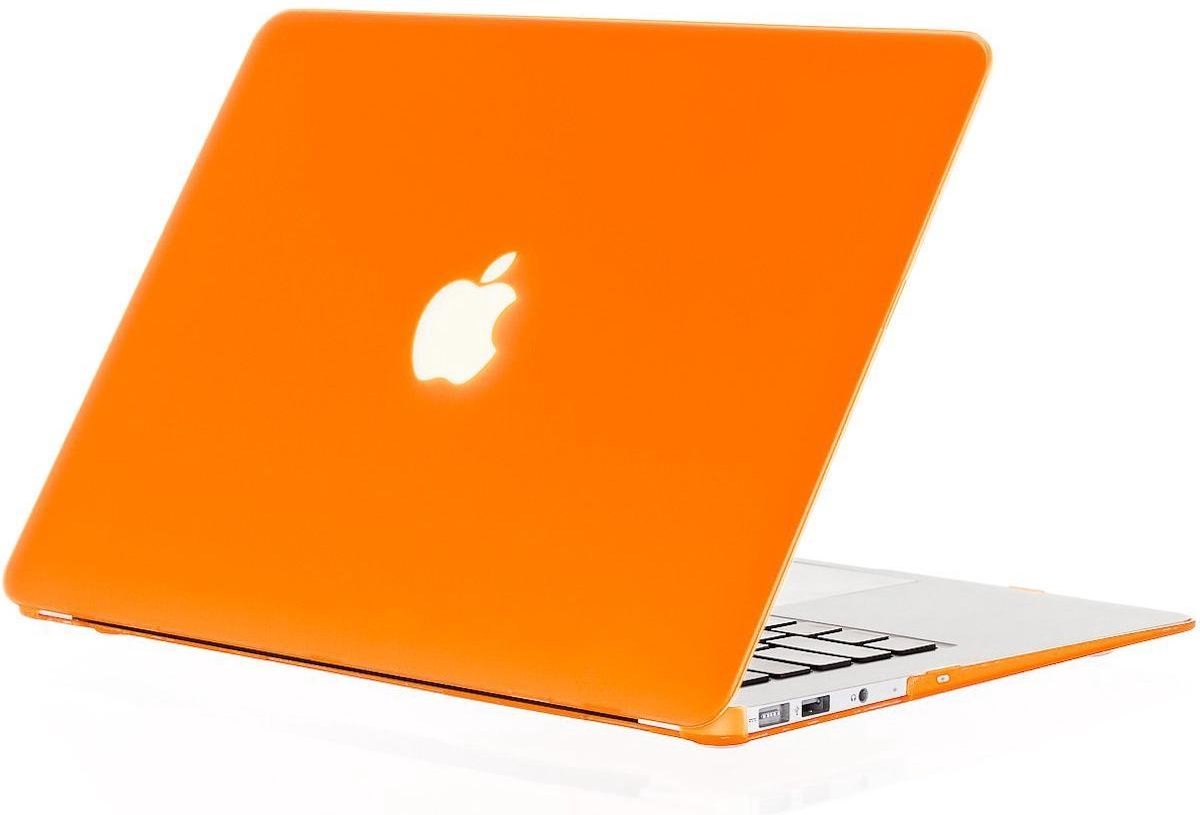 Hard Case Cover Laptop Hoes Oranje voor Macbook Air tot 2017 13 inch