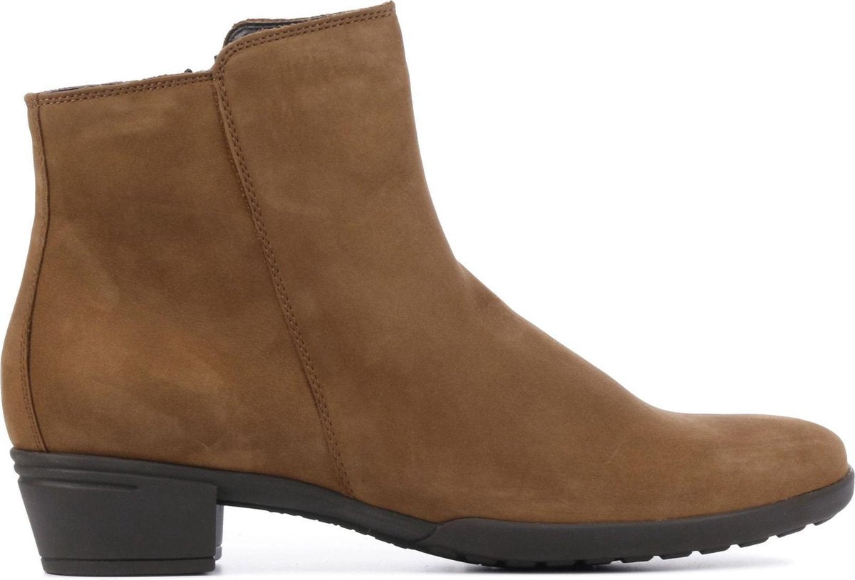 Hartjes Vrouwen Nubuck  Enkellaarsjes / Laarzen / Damesschoenen 19772 - Cognac - maat 37.5