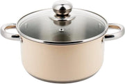 Kinghoff Kookpan met deksel - ø22 cm - crème - Assortiment 'Het Gemak'