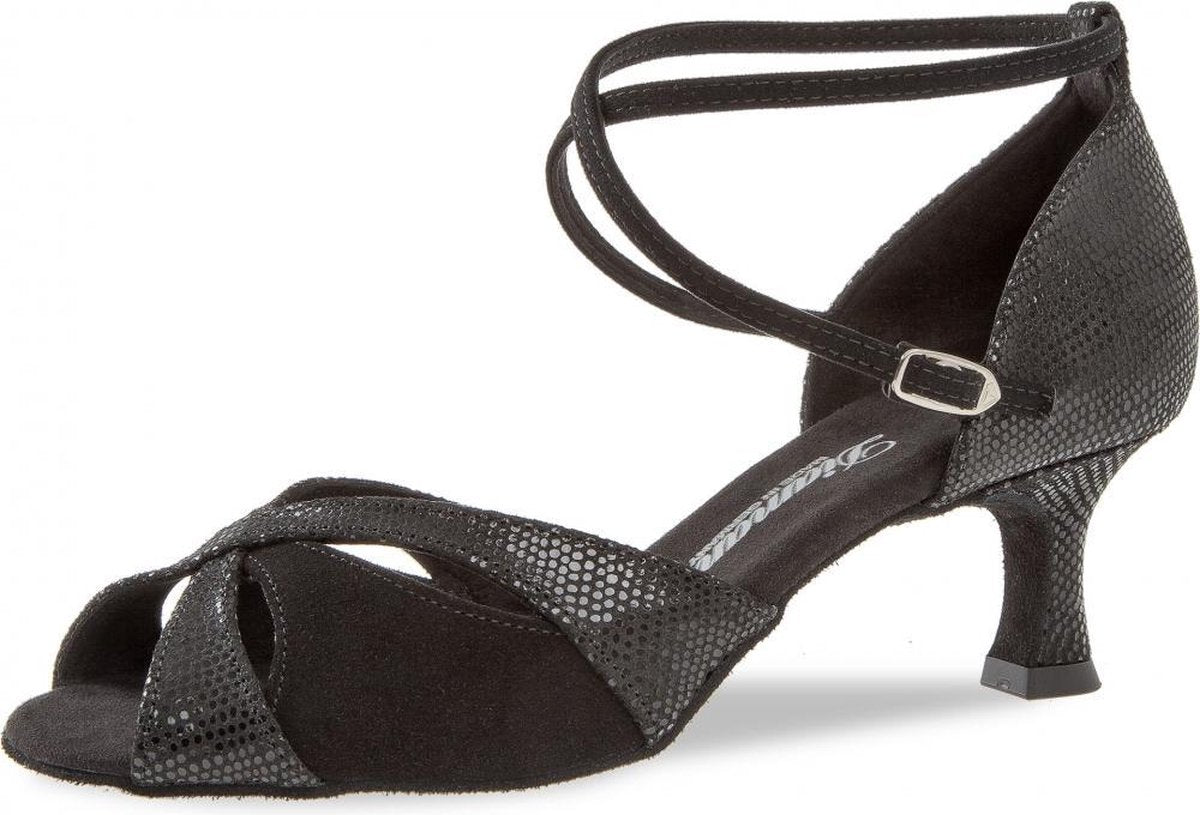 Salsa Schoenen Dames Diamant 141-077-084 – Dansschoenen Latin – Zwart Suède – 5 cm Hak – Maat 38